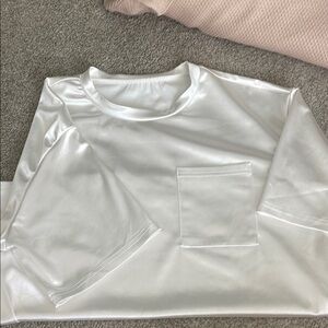SHEIN White Satin Top